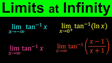 Limits at Infinity of Inverse Trigonometric Functions  | How to find limits at infinity | Part 3