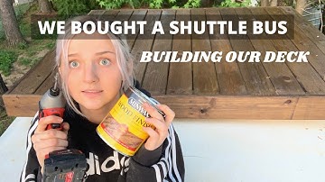 SHUTTLE BUS Conversion Ep. 3 (How To Build a Roof Top Deck)