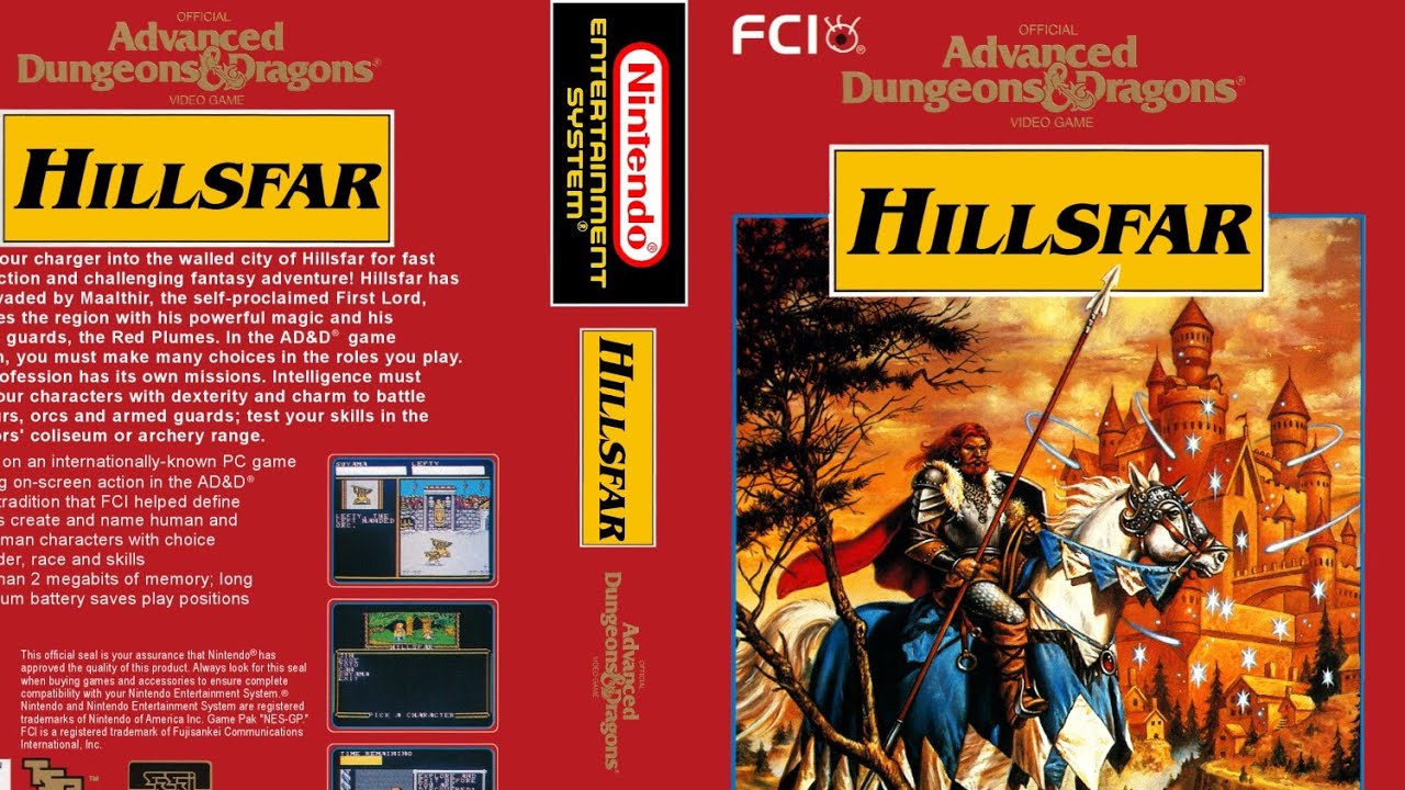 Advanced Dungeons & Dragons Hillsfar | NES Gameplay 4K - YouTube
