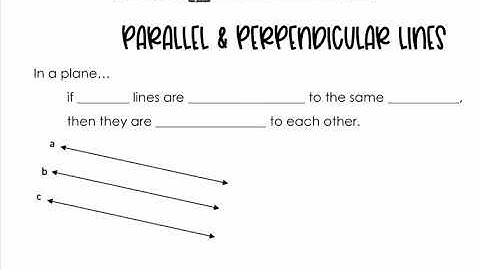 Parallel & Perpendicular Lines Theorems