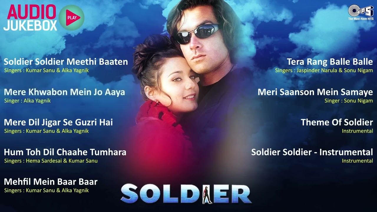 Audio Jukebox  Soldier Movie  Bobby Deol  Preity Zinta  Anu Malik  Sameer  90s Bollywood Hits
