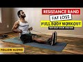 Resistance band workout for weight loss in hindi  weight loss program for beginners  part 7