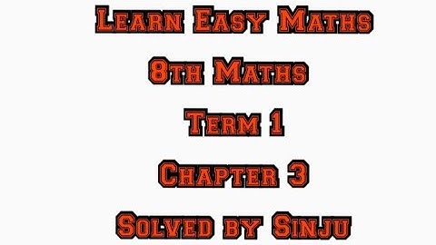 8th Maths Chapter 3 Example 3.11 Samacheer State board Tamil English medium