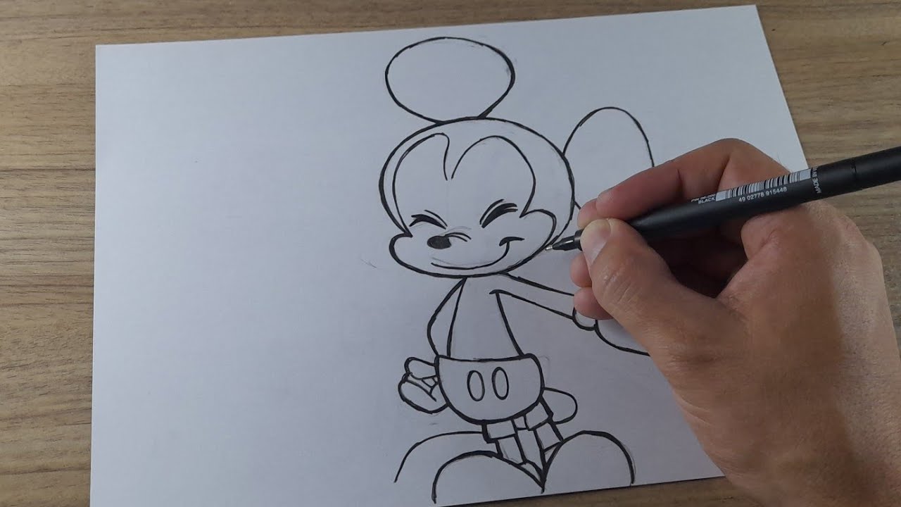 COMO DESENHAR O MICKEY CLASSICO - YouTube