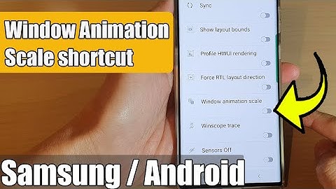 Galaxy S22/S22+/Ultra: How to Add/Remove Window Animation Scale to The Quick Settings Panel