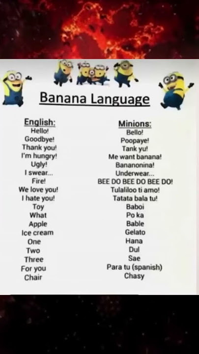 Learn minion language