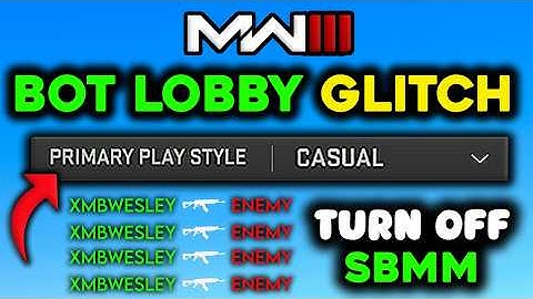 ✅MW3 BOT LOBBY GLITCH (Turn OFF SBMM!)✅ How to get BOT LOBBIES in MW3 SEASON 5 #MW3 #BO6 #Warzone
