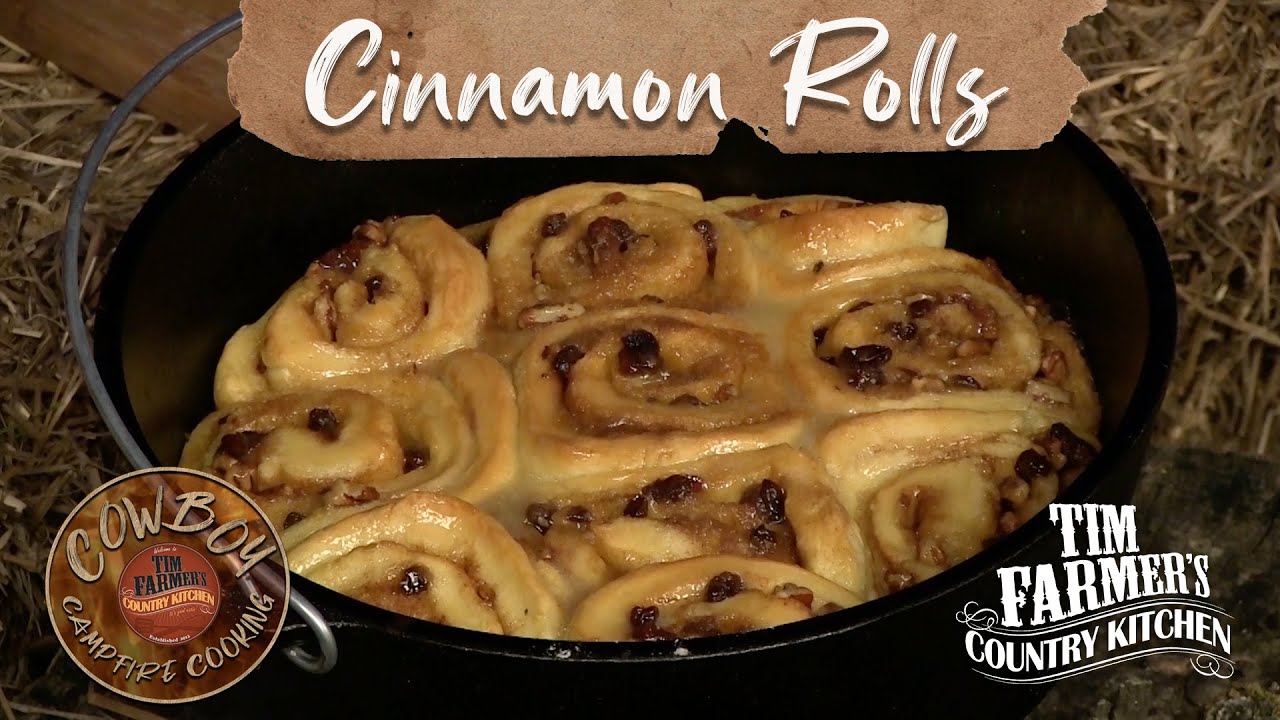 Dutch Oven Cinnamon Roll