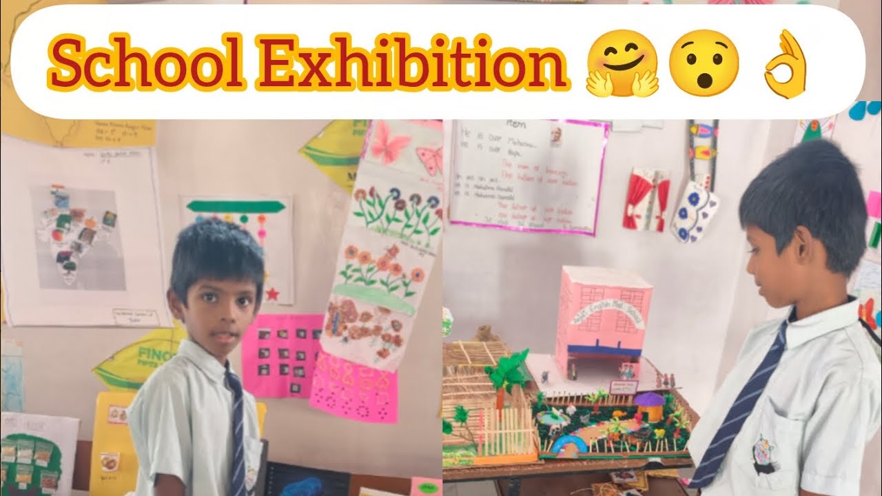School Exhibition 🏫 pune students make crafts drawings projects different different projects 👏#viral