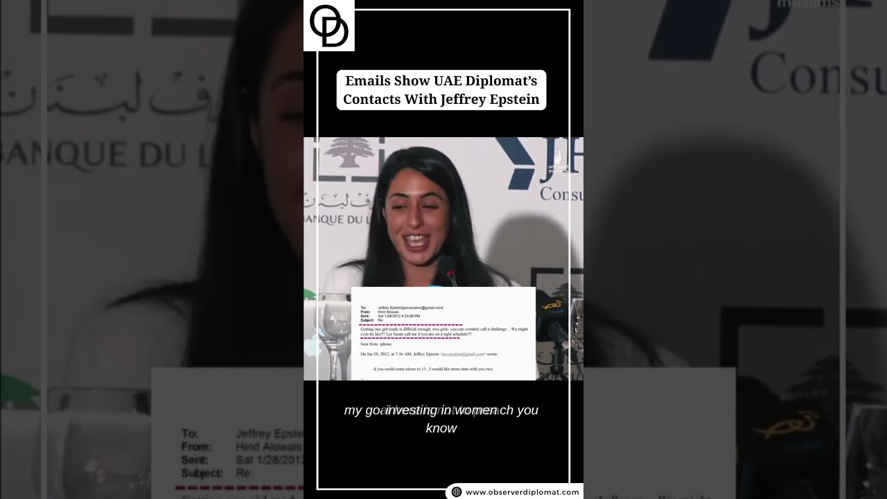Hind Al-Owais, a UAE diplomat in  Jeffrey Epstein file