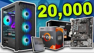 Best Gaming PC Build Under 20000 | #20kpcbuild #3200g #pcbuild2024
