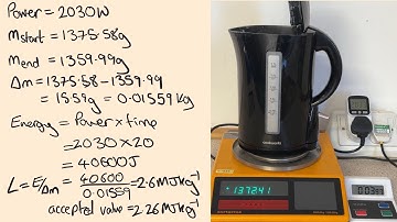 Measuring specific latent heat of vaporisation using a kettle on a balance