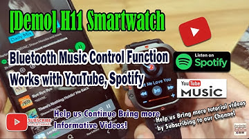 [Demo] H11 Smartwatch - Bluetooth Music Control Function Works with YouTube, Spotify