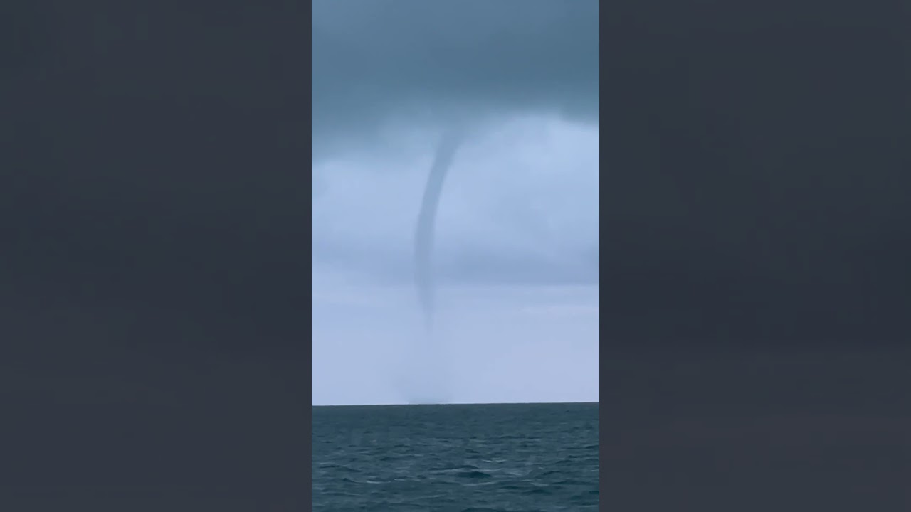 Water spout near my sailboat!!! #solosailing #sailor #waterspout #storm