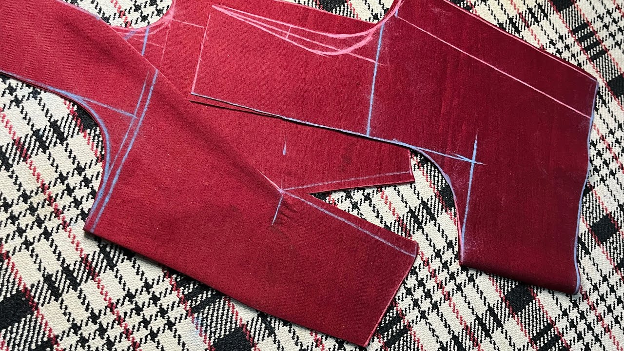 Deep Neck Blouse Cutting With One Tuck Blouse/One Tuck Blouse #blousecutting #onetuck#blouse