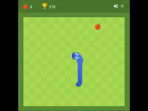 Google Snake Game 252 points full gameplay record 