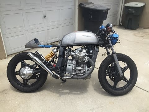 1981 Honda Gl500 Cafe First Start After Rebuild Youtube