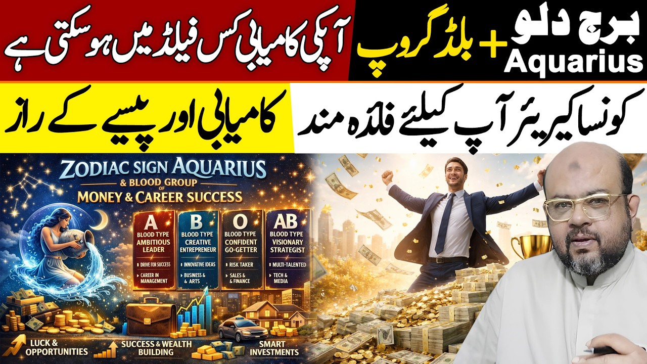Zodiac Sign Aquarius | Choose Your Profession According to Blood Group | Dr M Ali Astrologer