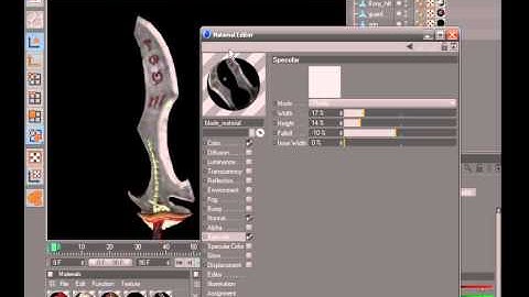 Creating Game Weapons in CINEMA 4D and ZBrush - 17 Making final material adjustments