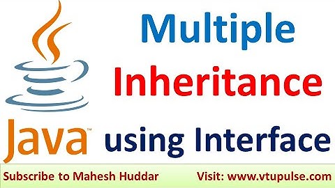 Multiple Inheritance in Java using Interfaces Types of Inheritance in Java by Mahesh Huddar