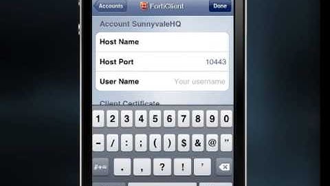 FortiClient iOS How-To