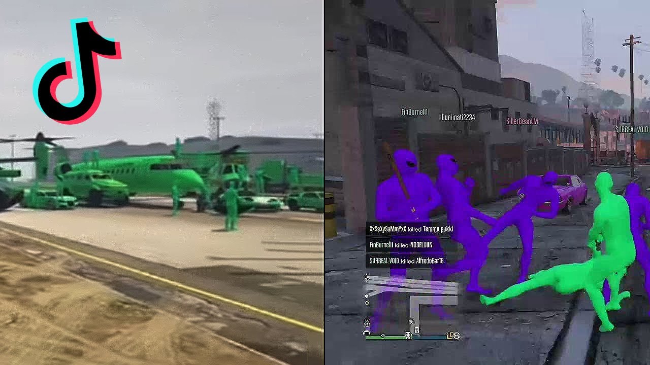 👽 Green Alien Gang VS 👾 Purple Gang Funniest Compilation (PART 2)