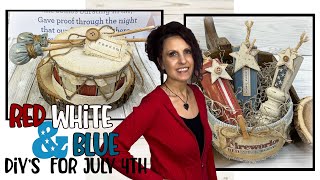 Crafting A Patriotic Home: Rustic Americana Style DIY Decor for 🇺🇸 4th of July | 4th of July Crafts