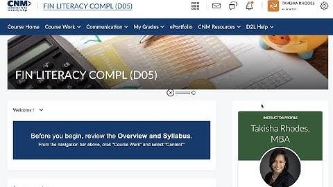 FIN1010 Online Brightspace Navigation Video