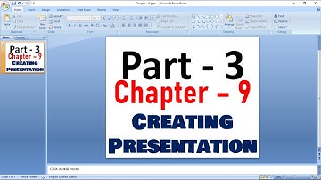 Creating Presentation | Part 3 | Chapter 9 | Microsoft Power Point 2007 | Data Entry Operation|NIOS|