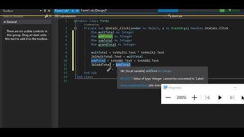 Calculations with boxes, variables, and labels - Visual Basic