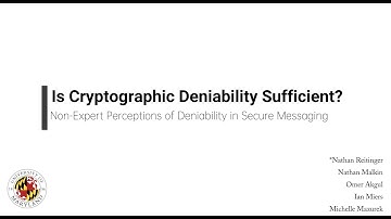 Is Cryptographic Deniability Sufficient? Non-Expert? Perceptions of Deniability in Secure Messaging