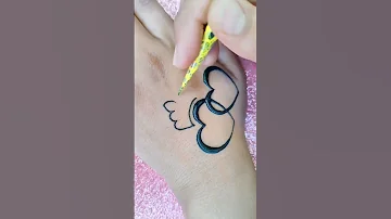 Latest & Very Stylish K Letter Heart Shape Mehndi Design