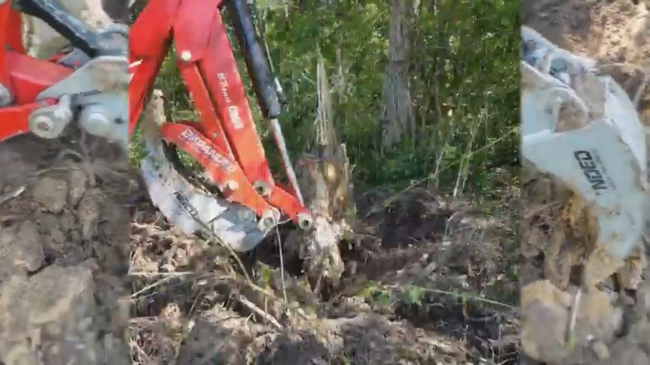 95 Pt. 2 Digging First Stump With BXpanded Root Ripper & Trenching