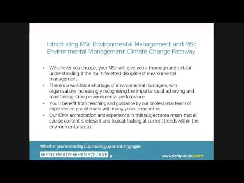 Introducing online Environmental Management courses