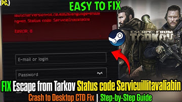🛠️ FIX Escape from Tarkov Error On POST Error 0 | Crash to Desktop CTD Fix ✅