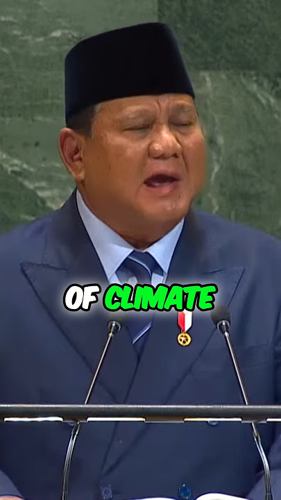 Indonesian President on Climate Change