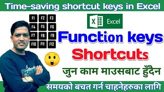 Time-saving Shortcut Keys in Excel | Function Keys Shortcuts | Excel Amazing Shortcut | Nepali Book
