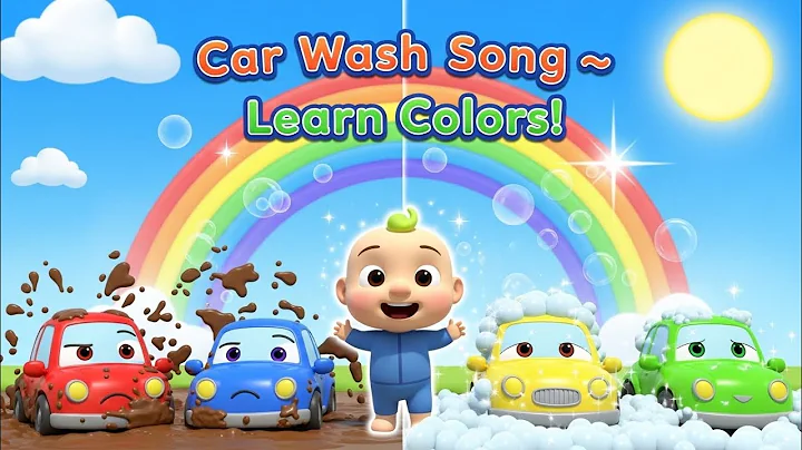 🚗 Car Wash Song | Learn Colors with Soap & Bubbles | POCO Learning & Playing | Fun Kids Song