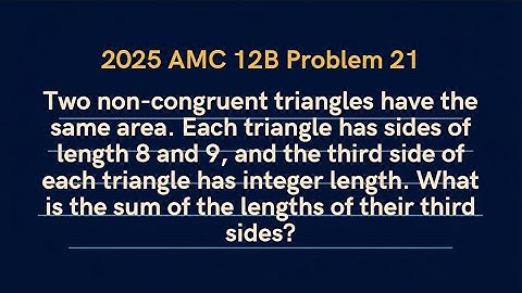 2025 AMC 12B Problem 21-Law of Cosines and Triangle Inequality