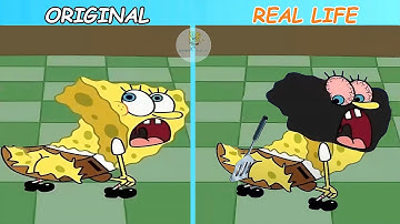 SpongeBob Spoon Clip | SpongeBob Original vs Real life | SpongeBob Animation #spongebob