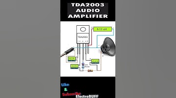 SIMPLE TDA2003 AUDIO AMPLIFIER CIRCUIT CONNECTION #amplifier #electronics #radio #sound