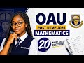 OAU Post UTME 2026 Mathematics: 40 Most Likely Questions & Answers