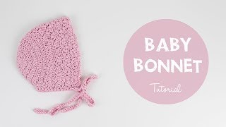 How To Crochet Cute And Easy Baby Bonnet | Croby Patterns