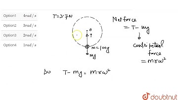 A body  of mass   100  gram  , tied  at the  end  of a string  of length  3m