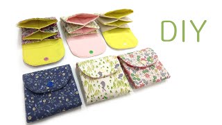 DIY 쉽게 만드는 간단한 카드지갑 l 아코디언 지갑 만들기 l 초보미싱 ㅣ 칸칸똑딱지갑 l           패턴공유