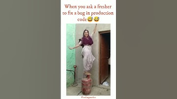 freshers fixing bugs in production code😂🤣#coders #developer #freshers #programmers #viral #shorts
