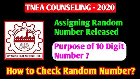 How to Check Random Number? | Assigning Random Number Released | TNEA Counseling | GK |2020