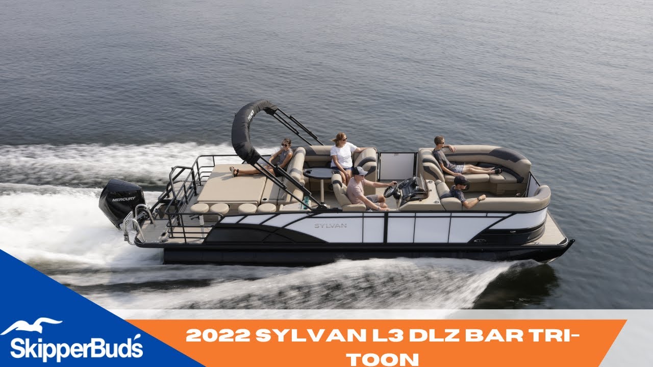 2022 Sylvan L3 DLZ Bar Tri-Toon Boat Tour SkipperBud's - YouTube