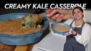 CREAMED KALE CASSEROLE! Healthy Recipe| Dairy Free | WFPB