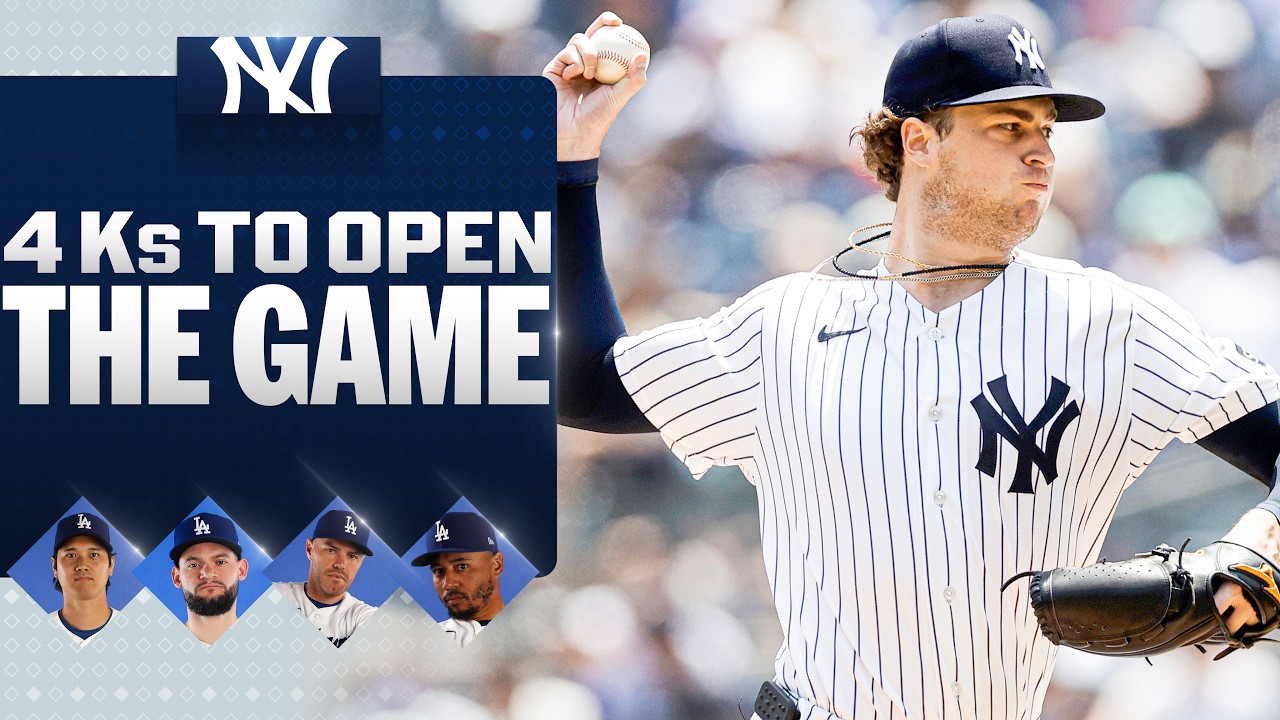 Cam Schlittler strikes out Shohei, Pages, Freeman & Betts to open the game for the Yankees! 🔥